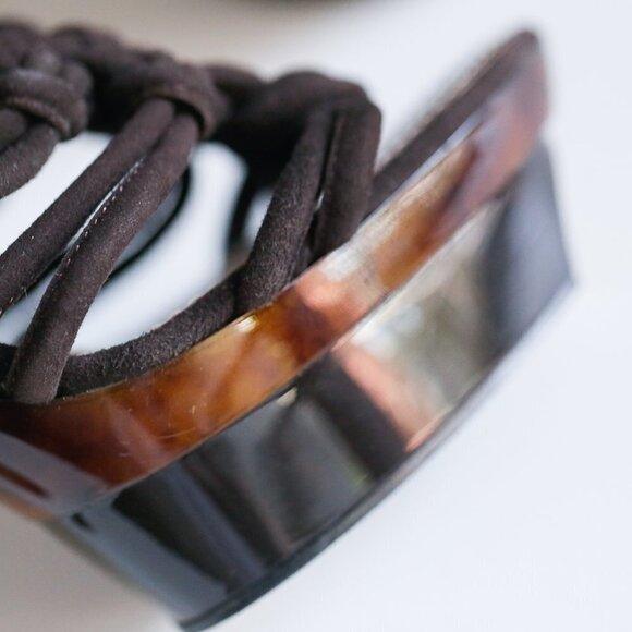 Barbara Bui Suede Brown Knotted Knot Detail heels - Picture 4 of 14